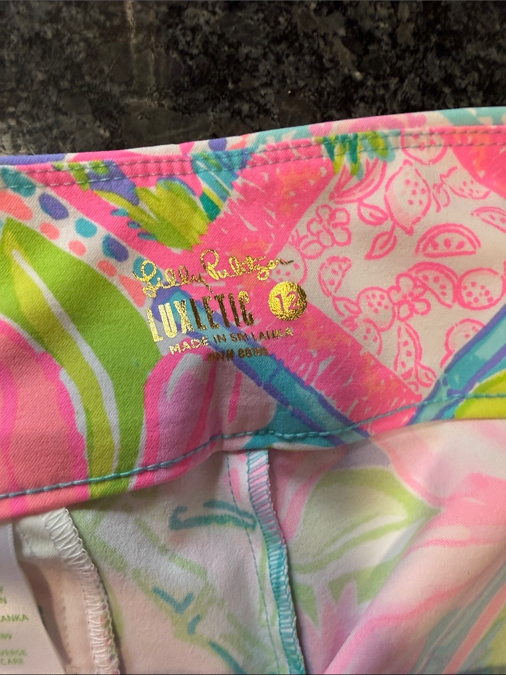Lilly Pulitzer Pink Tropical Floral Stretch Luxletic Pants - Picture 2 of 6